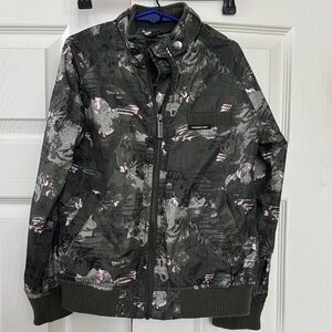 Kids Members Only Camouflage Jacket with Pink Accents